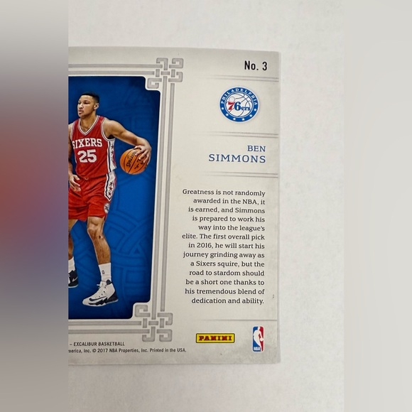 2016 /2017 Panini - Excalibur- Basketball  # 3 Ben Simmons - Picture 8 of 8